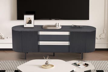 Lagos tv-dressoir , kleur donkerbruin (nieuw, outlet), Nieuw, Overige materialen