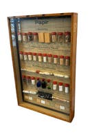 Vitrinekast - Hout, Glas - Educatieve vitrinekast