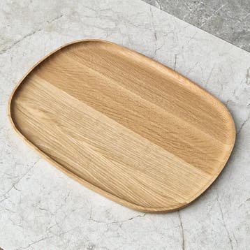 HOCHO Eiken Houten Dienblad – 400x300x20 mm – Hardwax Be, Ophalen of Verzenden, Nieuw