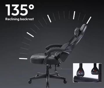 Ergonomische Gamingstoel – PU-leer Verstelbare Computerstoel, Huis en Inrichting, Bureaustoelen, Verzenden, Nieuw
