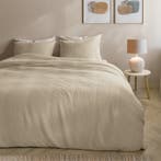 Mousseline dekbedovertrek - taupe - 2-persoons | 200 x, Verzenden, Nieuw