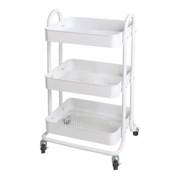 [en.casa] Keukentrolley Pyhäntä met 3 manden 78,5x46x35 cm w, Verzenden