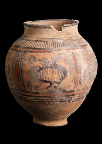 Indus Vallei Terracotta Pot met zoomorfe decoratie (Zonder