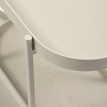 WOOOD Noan Sidetable - Hout/Metaal - Beige - 80x90x28 cm, Verzenden, Nieuw