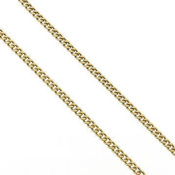 Gouden gourmetschakel ketting, Ophalen of Verzenden, Gebruikt, Overige kleuren, Goud