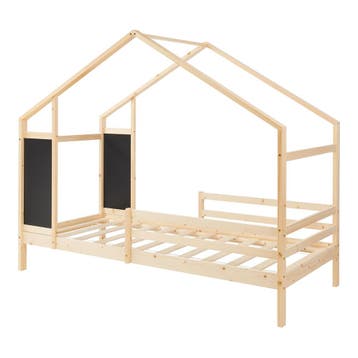 Kinderbed Lorenskog houten huisbed met valbescherming 200x90, Verzenden, Nieuw