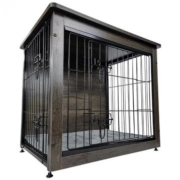 Hondenbench Topmast FurNiture Donkergrijs – Luxe Houten H., Verzenden, Nieuw