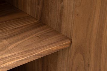 Dressoir GRANDEZZA 180 cm, walnoothoutlook met zwart metalen, Ophalen of Verzenden, Nieuw
