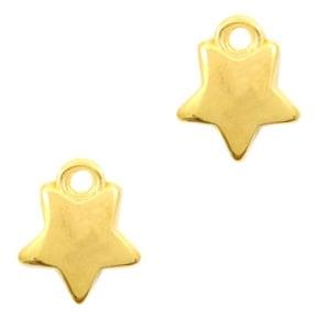 2 x  Bedel DQ metaal ster Goud (Nikkelvrij) op = op (Bedels), Ophalen of Verzenden, Nieuw, Bedel