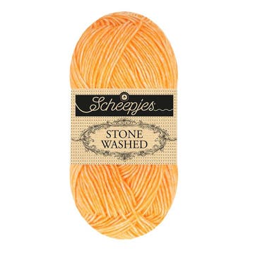Scheepjes Stone Washed - 842 Orange Calcite, Ophalen of Verzenden, Nieuw, Breien of Haken, Wol of Garen