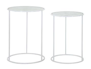 TAFEL WIT HARTS COPPIA CM Ø 43X60-38X55, Huis en Inrichting, Ophalen of Verzenden, Nieuw