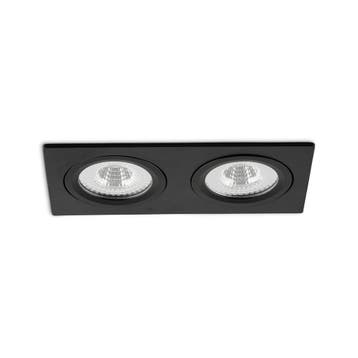 Ledisons LED-inbouwspot Sienna dubbel zwart 2700K 10W, Ophalen of Verzenden, Nieuw