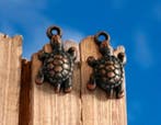 4 x Metalen bedel schildpad 20 mm rood koperkleur (Bedels), Ophalen of Verzenden, Nieuw, Bedel