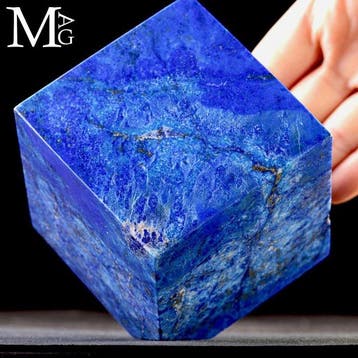 Hoogwaardig Afghaans lapis lazuli met intens blauw en gouden