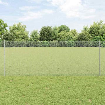 vidaXL zeshoekig gaasgek met palen 10 x 0,8 m Gegalvaniseerd, Verzenden, Nieuw, IJzer