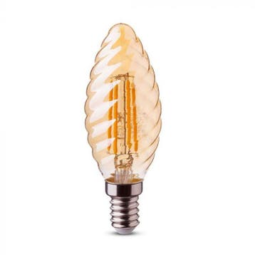 LED FILAMENT | E14 | LED KAARSLAMP | RIBBEL | DIMBAAR | AMB, Huis en Inrichting, Lampen | Losse lampen, Ophalen of Verzenden, Nieuw