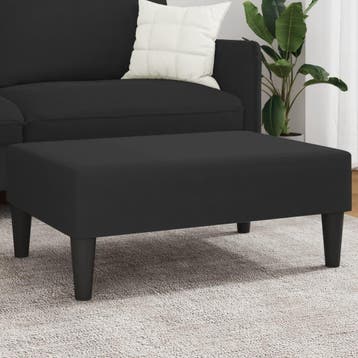 vidaXL Voetenbank 77x55x31 cm fluweel zwart, Verzenden, Nieuw
