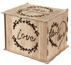 Houten enveloppendoos/moneybox Love, Hobby en Vrije tijd, Verzenden, Nieuw, Feestartikel, Geboorte of Huwelijk