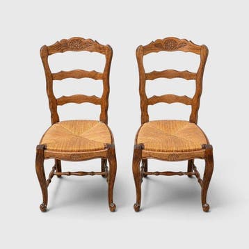 Stoel (2) - Eik - Louis XV-massief