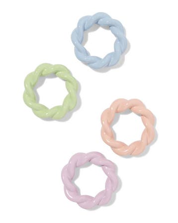 HEMA Servetringen 7cm twist pastel - 4 stuks, Verzenden, Nieuw
