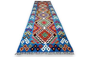 Kleurrijke kilim kilim - ongebruikt - Vloerkleed - 300 cm -, Nieuw