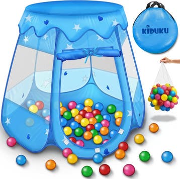 Speeltent - Kindertent - Speelhuisje - Met ballen - Blauw -, Kinderen en Baby's, Verzenden, Zo goed als nieuw