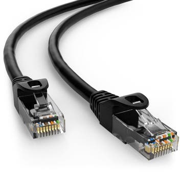 Cat5e 3M Zwart UTP kabel, Computers en Software, Ophalen of Verzenden, Nieuw