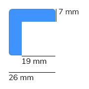 Stootrand foam, model 15 – 1 meter - Polyurethaanschuim (PU), Verzenden