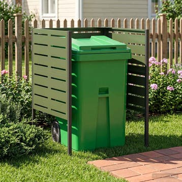 vidaXL Afvalcontainer scherm 85 x 85 x 113 cm Staal, Verzenden, Nieuw, IJzer