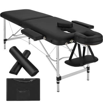 Massagetafel-set 2 zones met vulling, rolkussens en aluminiu, Sport en Fitness, Verzenden, Nieuw