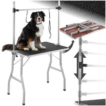 Trimtafel met twee lussen - zwart/zilver, Verzenden, Nieuw