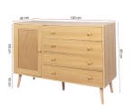 Houten Dressoir 120x40x83 cm – Modern Opbergmeubel met Lades, Huis en Inrichting, Kasten | Ladekasten, Verzenden, Nieuw