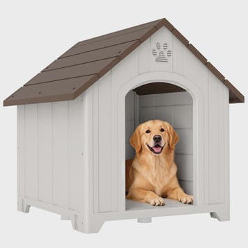 Pawhut Grote Kunststof Hondenhok Outdoor - Weerbestendig en, Dieren en Toebehoren, Hondenhokken, Verzenden, Nieuw