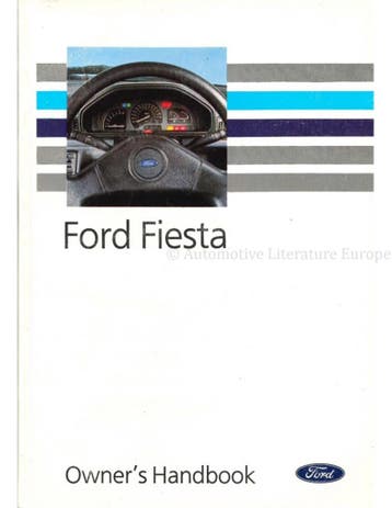 1989 FORD FIESTA INSTRUCTIEBOEKJE ENGELS