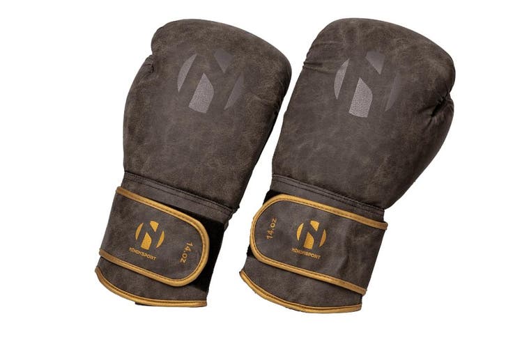 Hybride bokshandschoenen Nihon | Bruin (Maat: 14OZ), Sport en Fitness, Vechtsporten en Zelfverdediging, Vechtsportbescherming