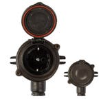 Jaren 30 Vintage Stopcontact I Zwart Brons Tuinverlichting, Doe-het-zelf en Verbouw, Elektra en Kabels, Verzenden, Nieuw