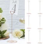 6 tafel nummer standaard Hart rosé goud merk Gingerray, Verzenden, Nieuw, Versiering, Geboorte of Huwelijk