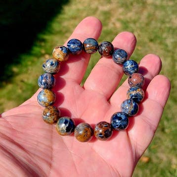 Armband van natuurlijke blauwe Pietersiet uit Namibië. Hoge, Verzamelen