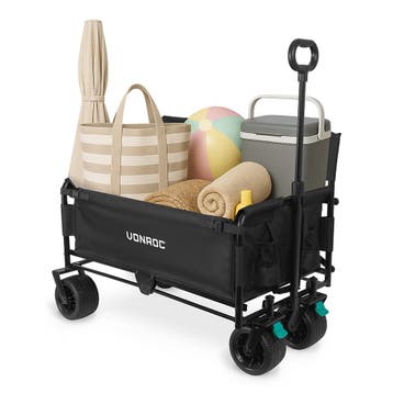 Bolderkar met zitfunctie – opvouwbaar - 120kg – 115 L |, Verzenden, Nieuw