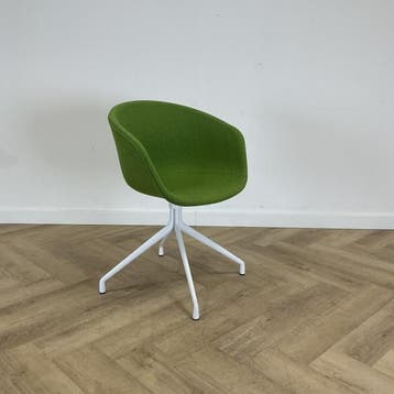Hay design stoel met draaibare onderstel, groen - wit, Ophalen of Verzenden, Gebruikt, Stof, Eén