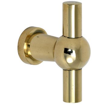 Meubelknop Chemin de Fer 47x9mm messing ongelakt, Verzenden, Nieuw