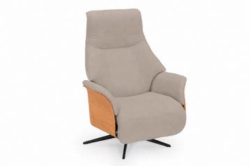 Relaxfauteuil Dokkum - relaxfauteuils - Taupe, Nieuw, Stof