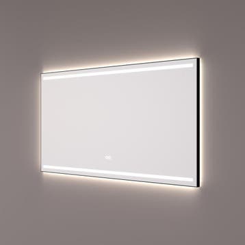 HIPP Design spiegel Mat Zwart - 2 Horizontale LED Banen -, Huis en Inrichting, Woonaccessoires | Spiegels, Ophalen of Verzenden