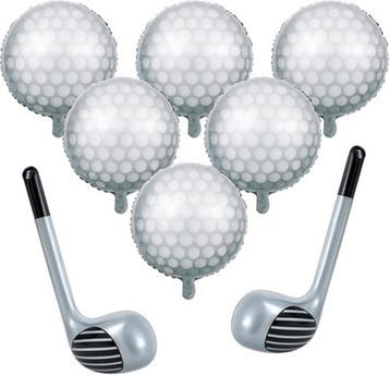Folie ballonnen set Golf clubs en golfballen 7-delig, Verzenden, Nieuw, Overige typen, Overige merken