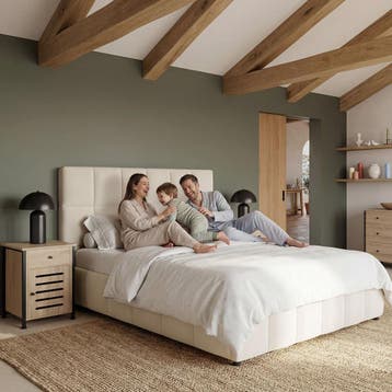 Stoffen bed Shirley met lattenbodem, draagkracht 250 kg, Verzenden, Nieuw