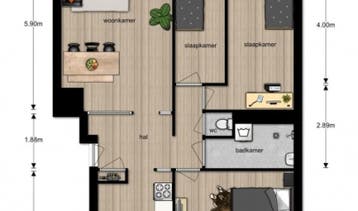 Te Huur 4 Kamer Appartement Wagnerplein In Leiden, Huizen en Kamers, Direct bij eigenaar, Leiden, Appartement, Zuid-Holland