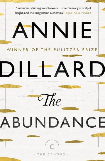 9781782117735 The Abundance Annie Dillard, Verzenden, Nieuw, Annie Dillard