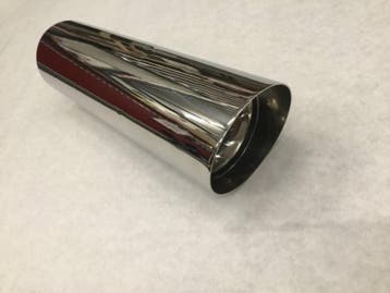 3.5 Inch RVS uitlaat sierstuk schuin enkelwandig, Ophalen of Verzenden, Nieuw