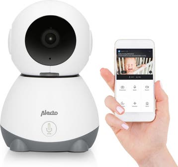 Alecto SMARTBABY10 - Wifi babyfoon met camera - Wit Grijs, Verzenden, Nieuw