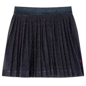 vidaXL Kinderrokje met glitters 128 marineblauw, Verzenden, Nieuw